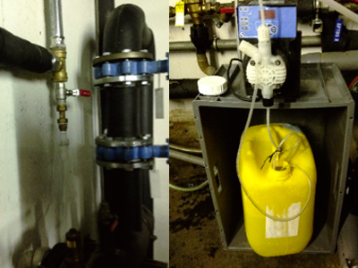 Désinfection totale d’une colonne d’eau froide Inox 316 dans un centre hospitalier Désinfection totale d’une colonne d’eau froide Inox 316 dans un centre hospitalier